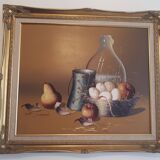 Large still life painting, signed Violette De Mazia