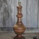 Large wooden lamp, vintage wooden lamp base, table lamp, living room lamp.