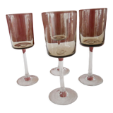 Ensemble de 4 verres à pieds fumés