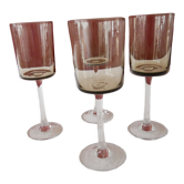 Ensemble de 4 verres à pieds fumés