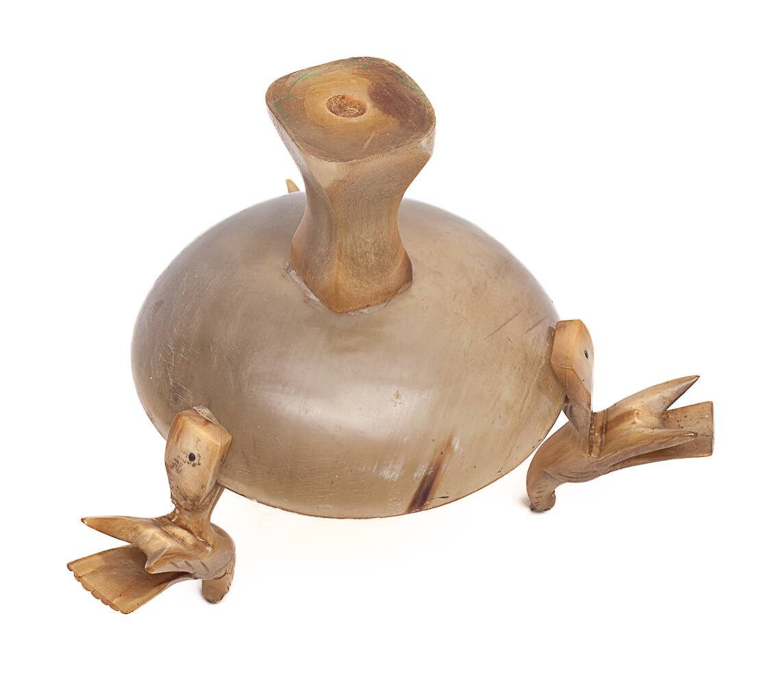 Small carved horn cup