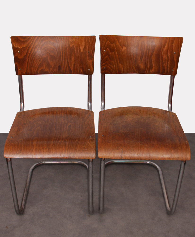 Pair of chairs by Mart Stam, edited by Kovona, 1940