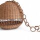 Rustic Wicker Pendant Lamp, Handcrafted in Spain, 40cm Diameter, 1970s