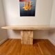 Italian Console Table, Travertine, Mid-Century Modern, 1970s Design