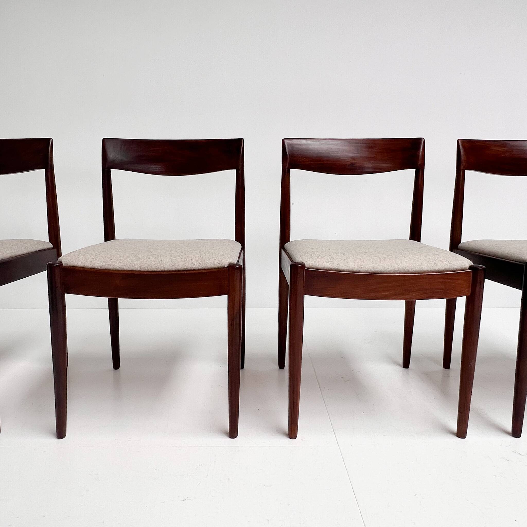 Set of 4 Mid Century Danish design chairs, 1960s