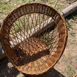Pair of wicker armchairs