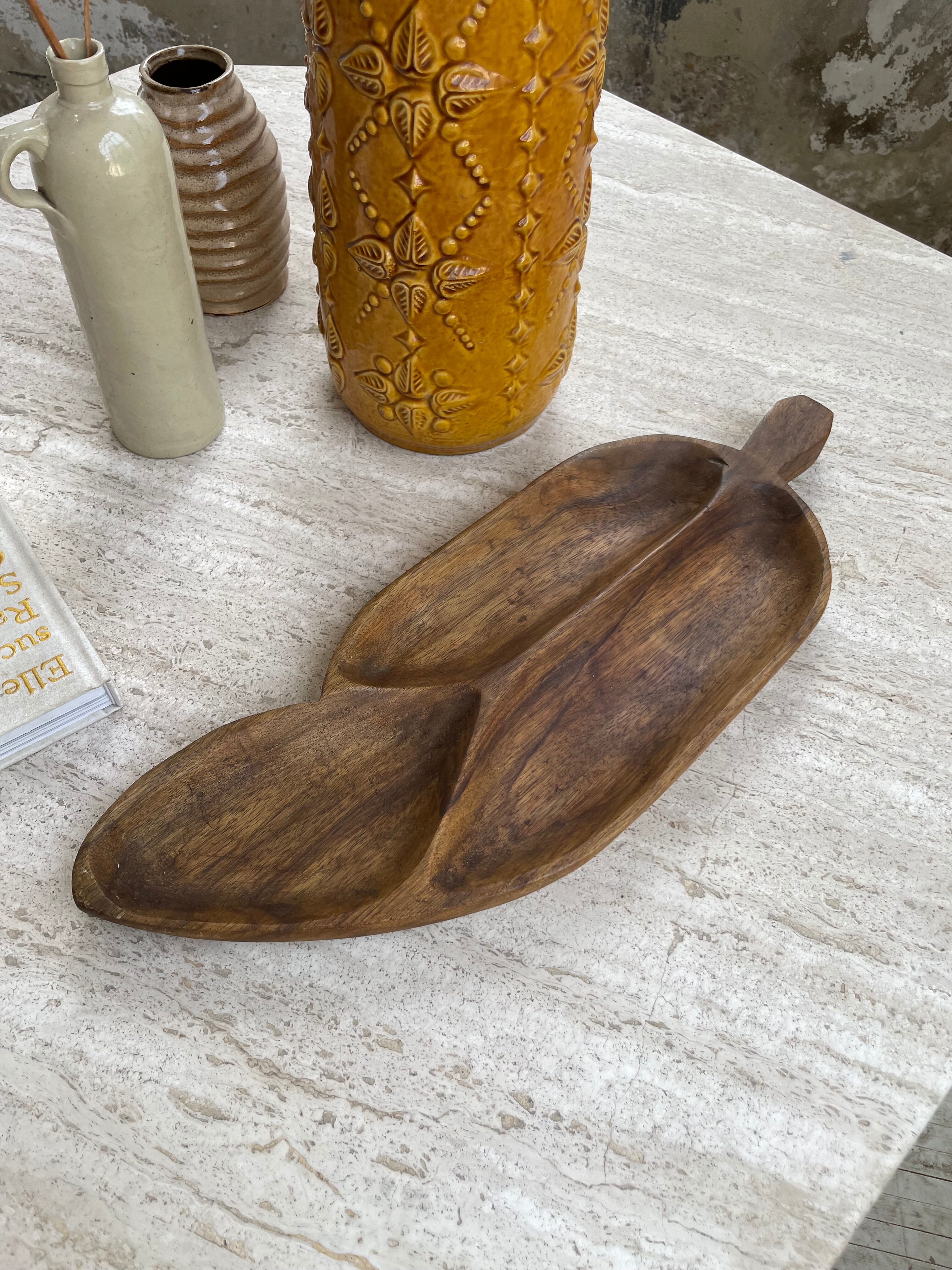 Antique wooden dish