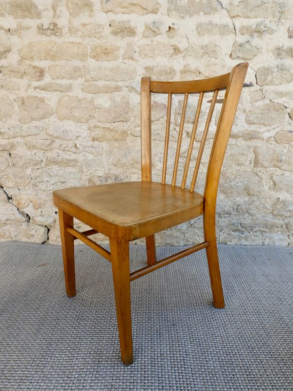Chaise enfant en bois Baumann, années 50-60