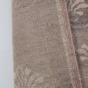 Vintage midcentury karapinar floral brown wool rug