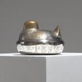 Boîte "Poule" en laiton argenté, 1970