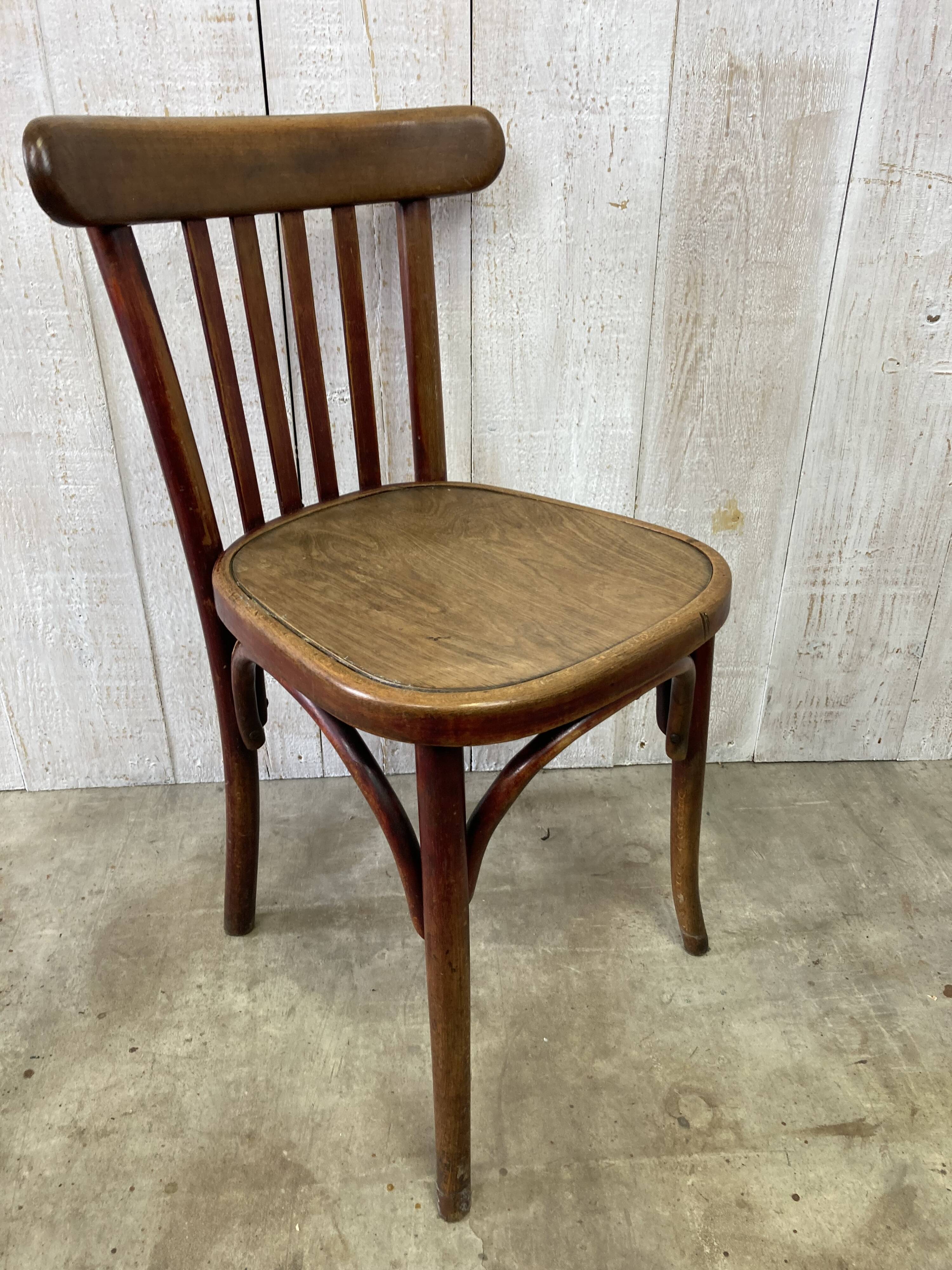 Set of 4 mismatched bistro chairs