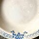 Badonviller round and hollow dish in white and blue glazed earthenware, "Verdun" service