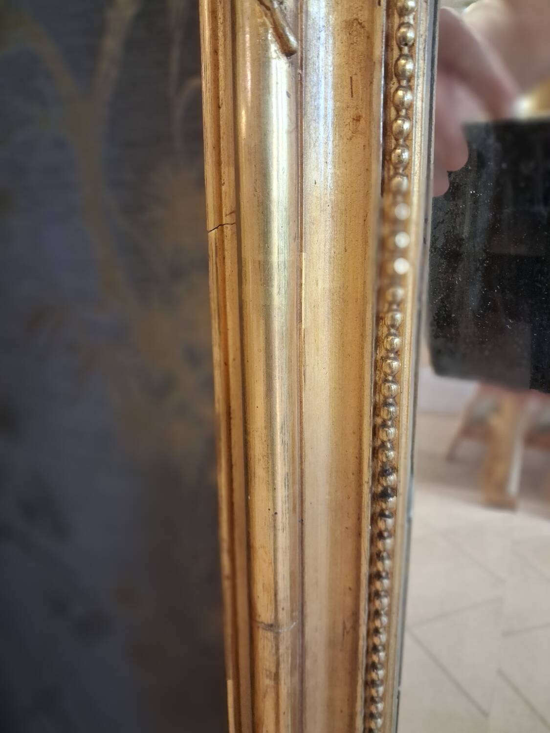 Napoleon III period mirror 220 x 125