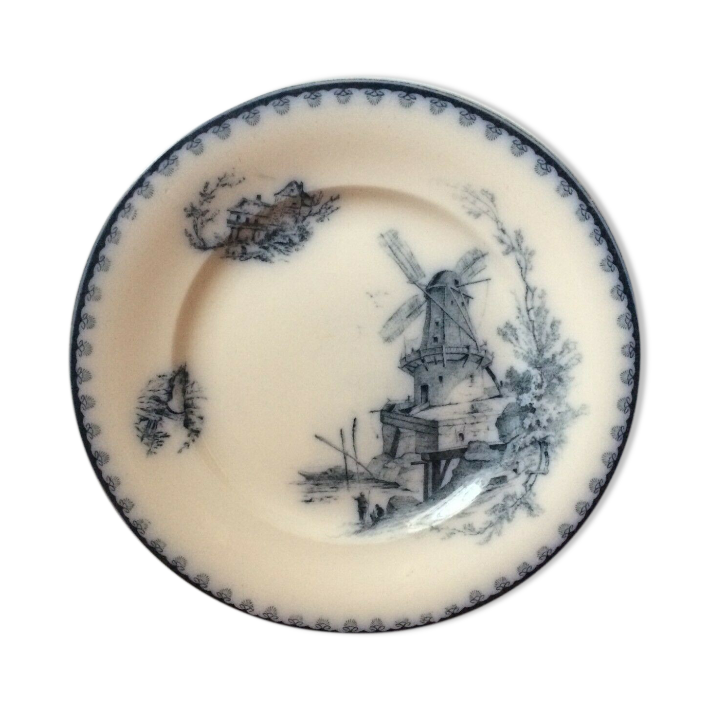 Plate in earthenware Vermont and Blanchet Paris