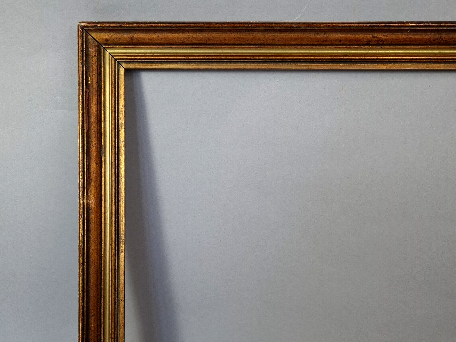 Old frame hollow edges gilded wood gold leaf 53x45 foliage 46x38 cm SB
