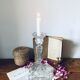 glass candlestick "The lion and the rose"
