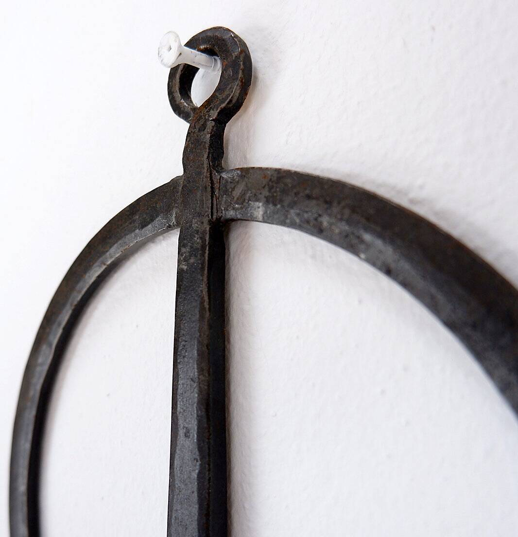 Wrought iron and glass wall candle holder by Bertil Vallien for Boda