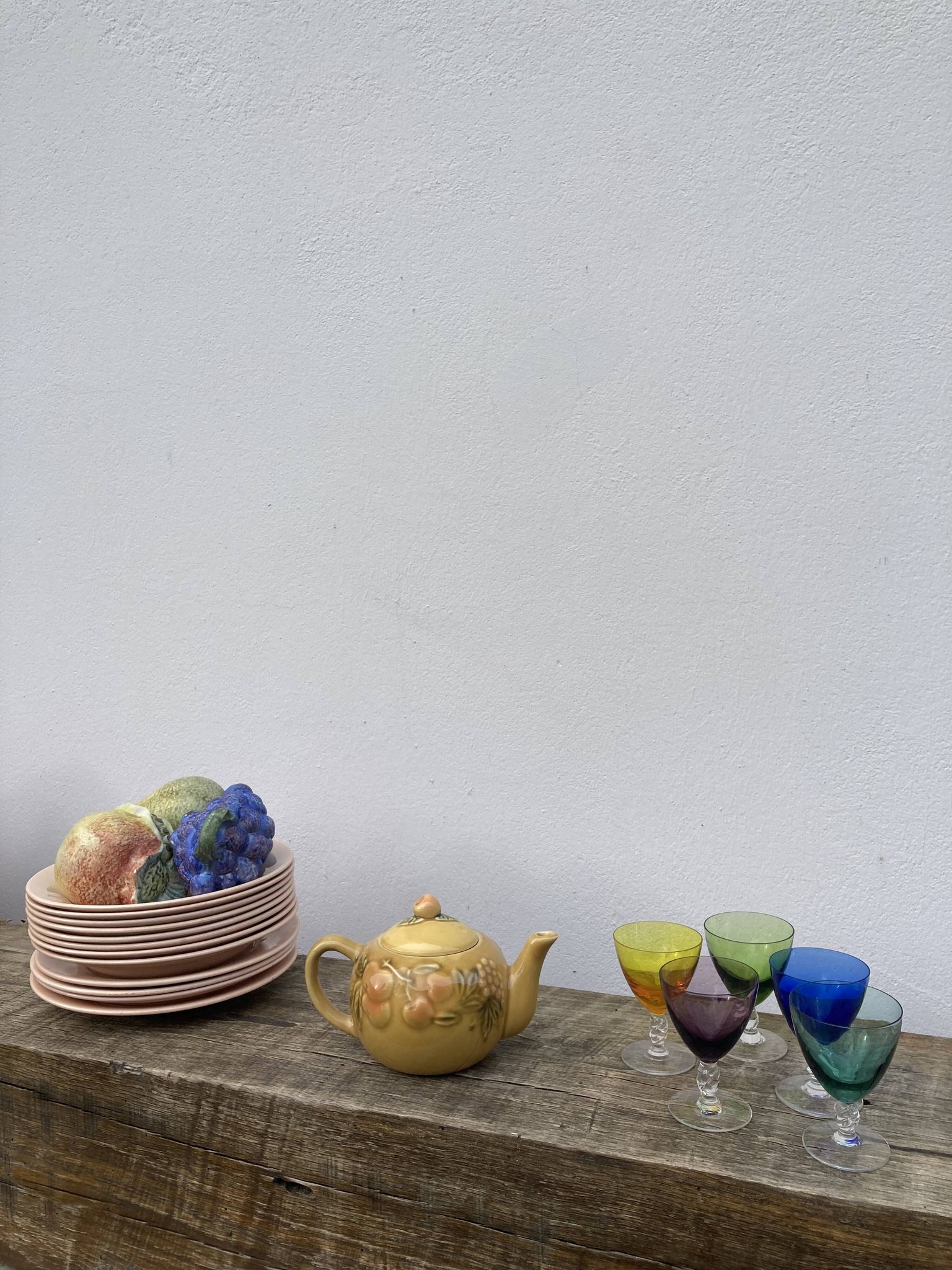 Vintage ceramic faux fruits / vintage centerpieces from the 1990s