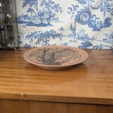 Jean Marais vintage terracotta plate from the 1970s surrealist
