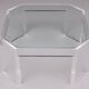 Table basse octogonale Lucite David Lange années 1970