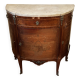 Louis XVI Style Half-Moon Chest of Drawers with Marquetry