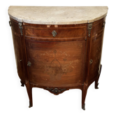 Louis XVI Style Half-Moon Chest of Drawers with Marquetry