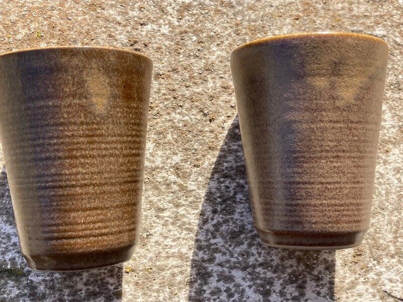6 stoneware glasses