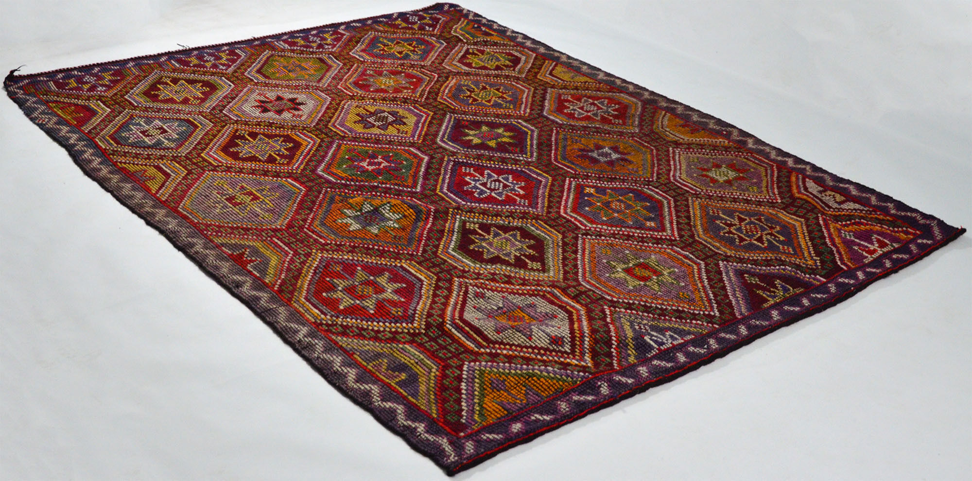 Tapis kilim artisanal anatolien 258 cm x 173 cm