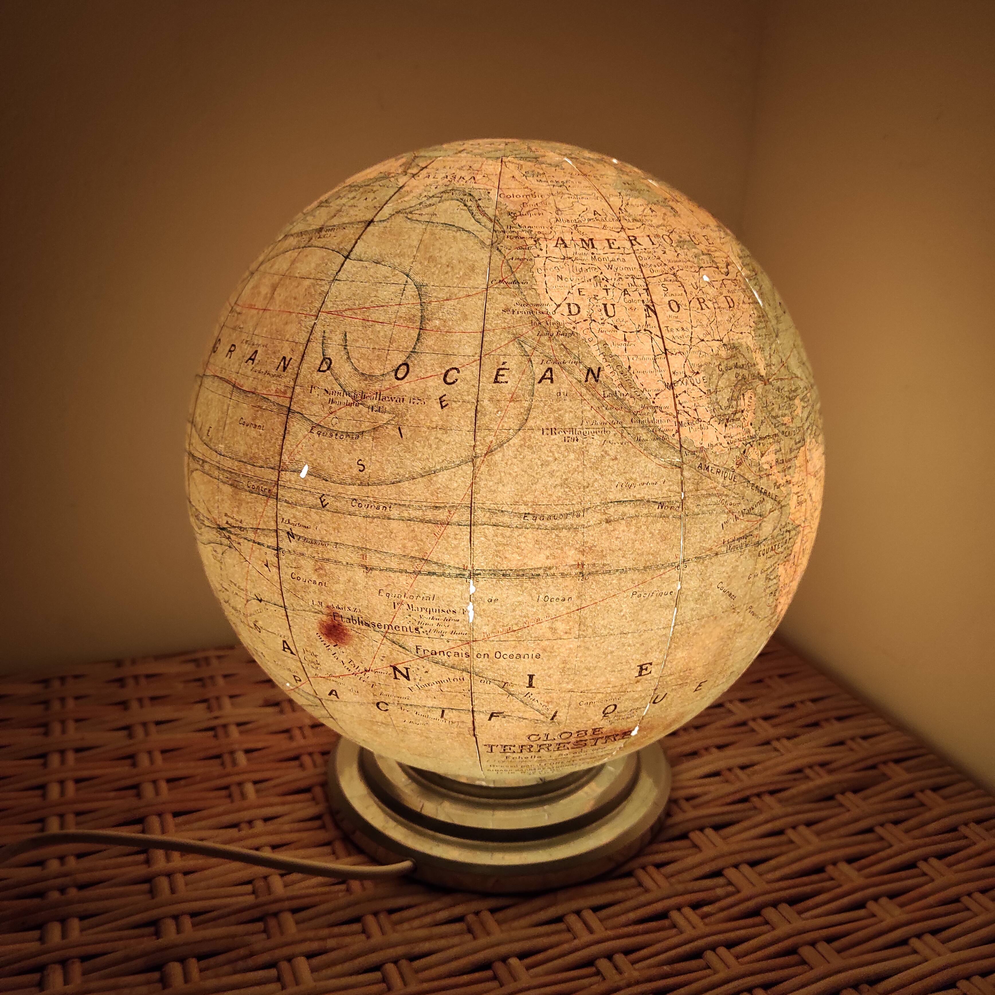 Globle around the 1930s on aluminum base