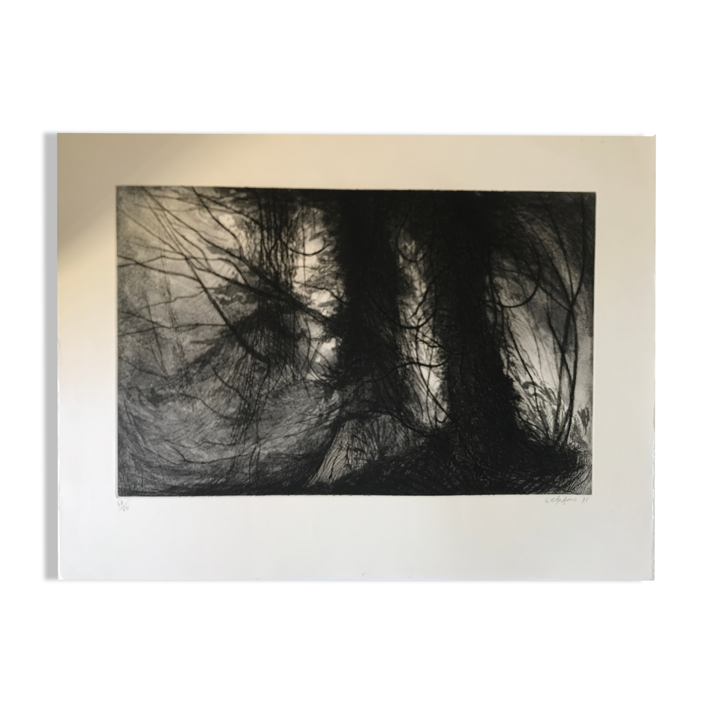 Bazard gilbert (born 1936) untitled, 1975. cutting-edge engraving and aquatint