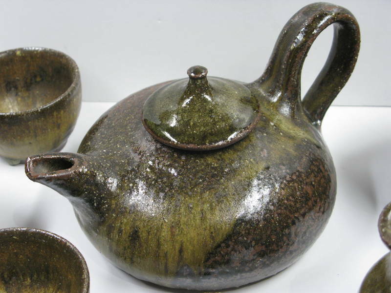 Coffee service with sandstone cup by Delahaye