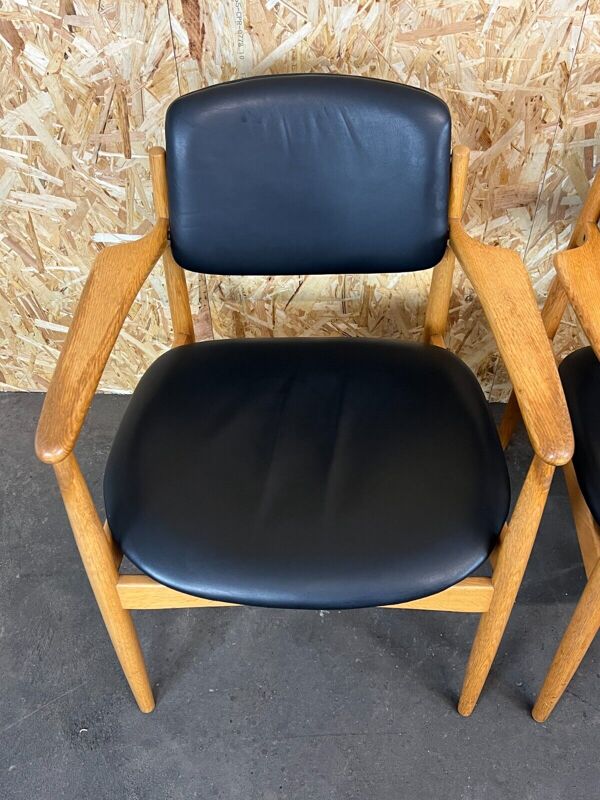 4 60s 70s chaise de salle à manger design danois chêne Danemark