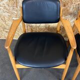 4x 60s 70s dining armchairs Danish design oak Denmark