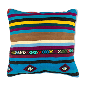 Vintage Turkish kilim cushion cover