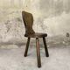 Vintage tripod chair made of solid wood.
