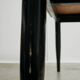 Long Canadian Pine Table with Black Legs