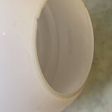 Pair of wall lights in wood, brass, and pink opaline.