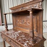 Neo Renaissance sideboard, France chateau Renaissance style Louis XIII carved oak 1880