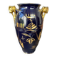 Vase en porcelaine noir et doré