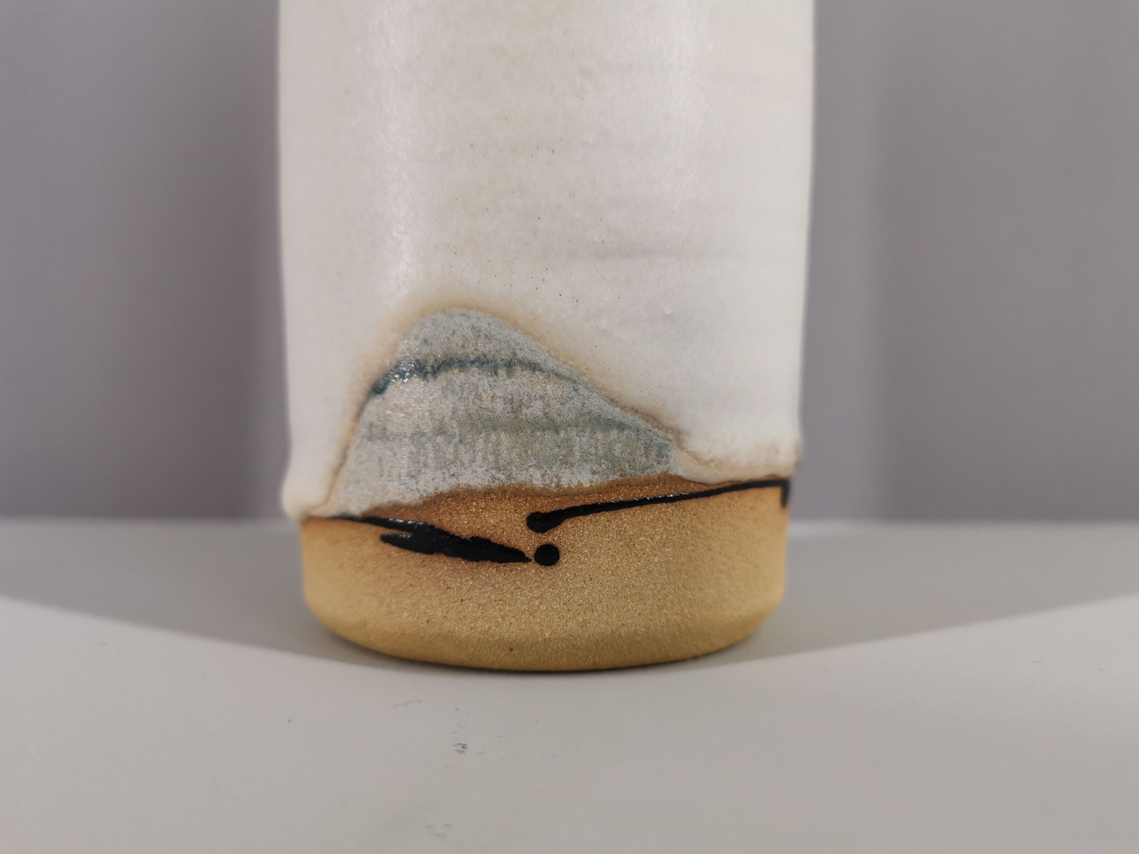 French soliflore vase in enamelled sandstone