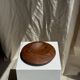 Small circular teak monoxyle pocket tray D25 H7