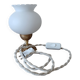 white opaline ambient lamp retro chic art deco style