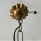 Chandelier, antique gold metal suspension.