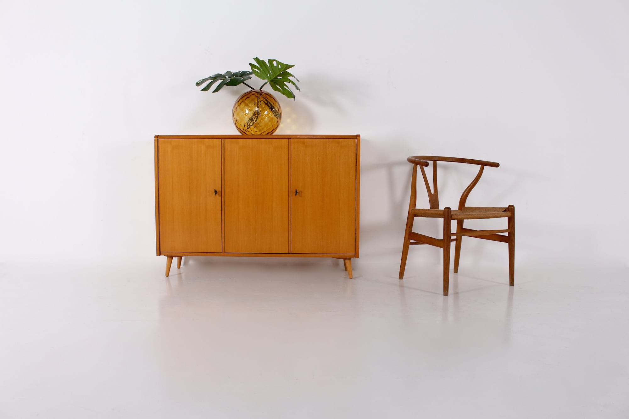 Modernist 3-door cherry support buffet