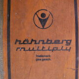 Pair of vintage wooden child skis