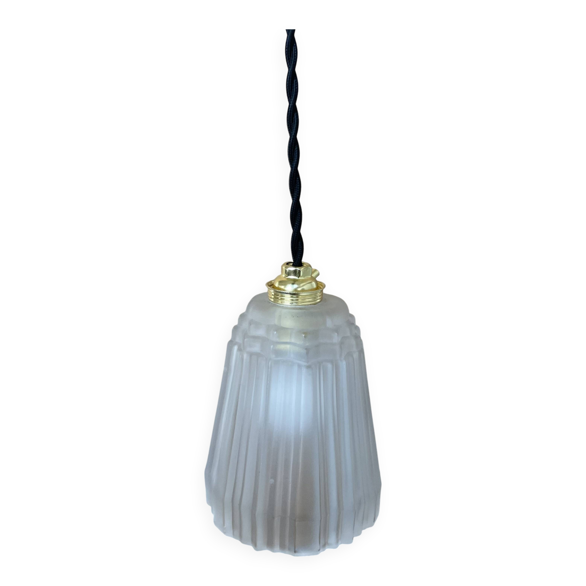 Small antique Art Deco pendant light