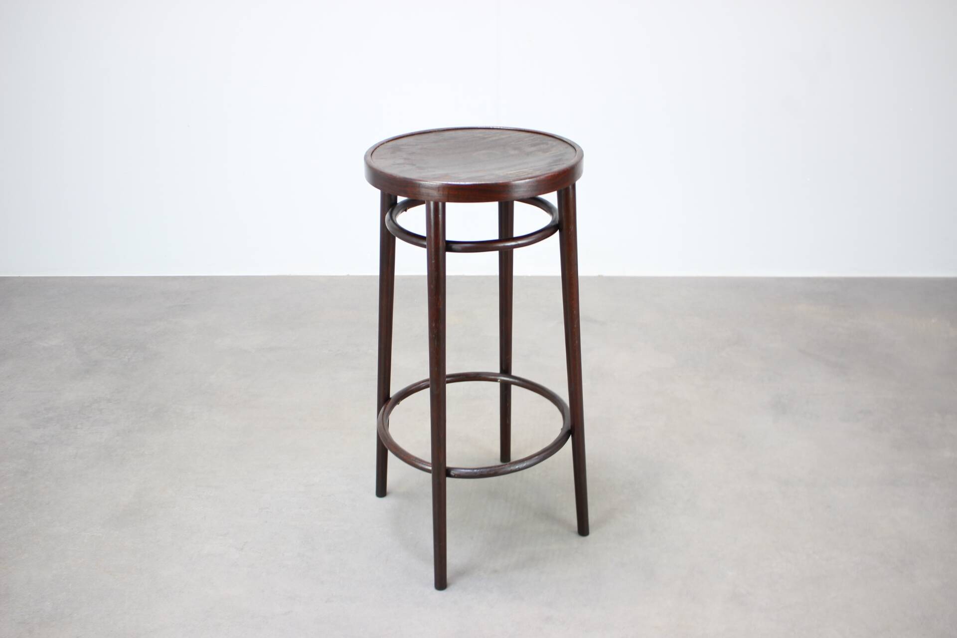 1920s bent beech piano stool, Czechoslovakia