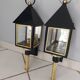 Pair of 1970s vintage lantern interior wall lamps