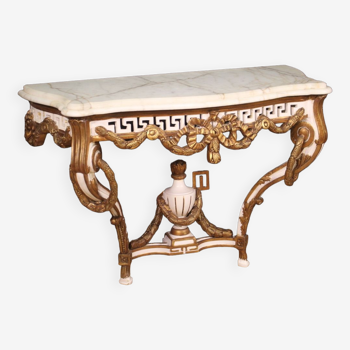 Great Louis XV style console with marble top