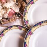 Set of 6 porcelain dessert plates